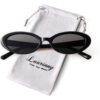 90s Sunglasses for Women Men Retro Small Oval Sunglasses