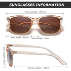 DUSHINE Polarized Sunglasses for Women Classic Retro Style UV400 Protection Vacation Beach Outfits Fashion Sunnies