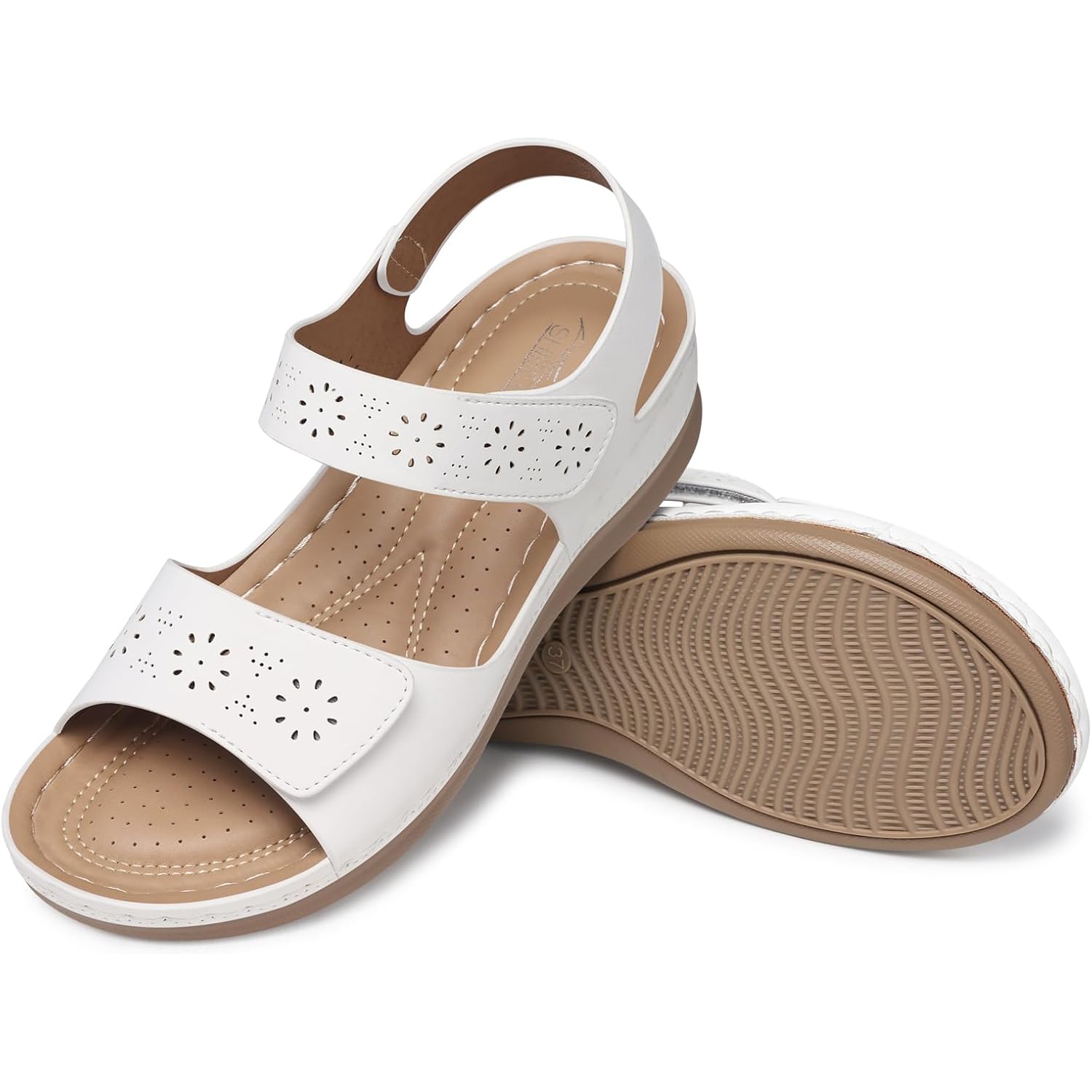 Shibever Flat Sandals For Women Dressy: Comfortable Flats Sandals Women Open Toe Ankle Strap Walking Shoes Summer