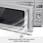 Breville Bmo650Sil Compact Wave Soft Close Countertop Microwave Oven, Silver