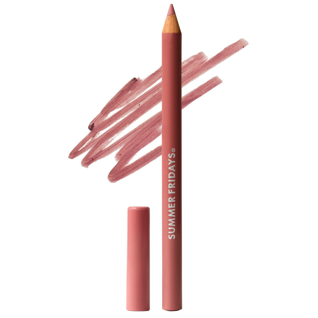 Summer Fridays SoftLine Lip Liner Pencil - Creamy, Long-Lasting Matte Lip Pencil for Sculpted Definition - Skin Care Infused Makeup with Hyaluronic Filling Spheres + Jojoba Oil - Sugar (1.02 g)