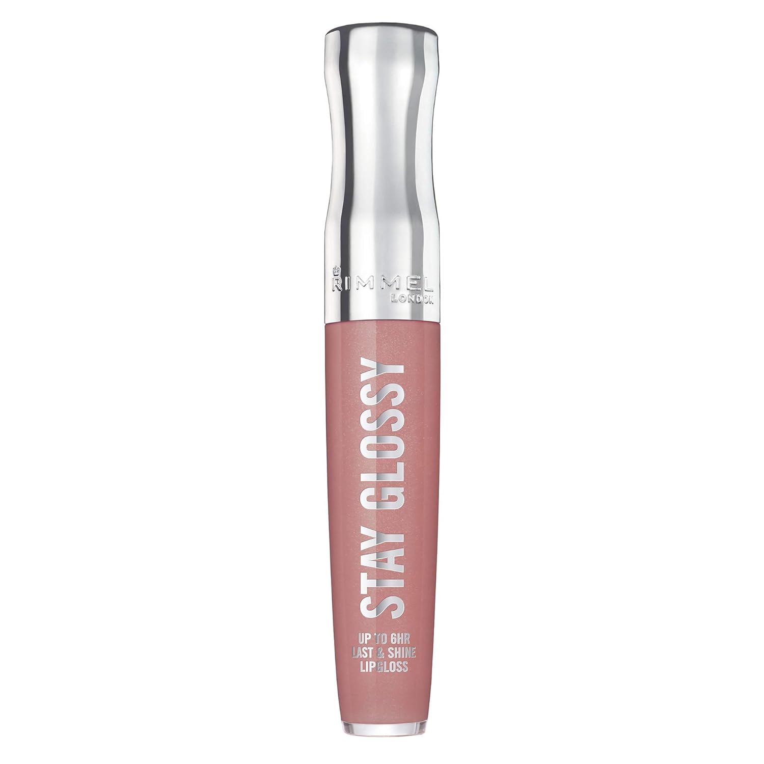 Rimmel Stay Glossy Lip Gloss - Non-Sticky and Lightweight Formula for Lip Color and Shine - 130 Blushing Belgraves, .18oz