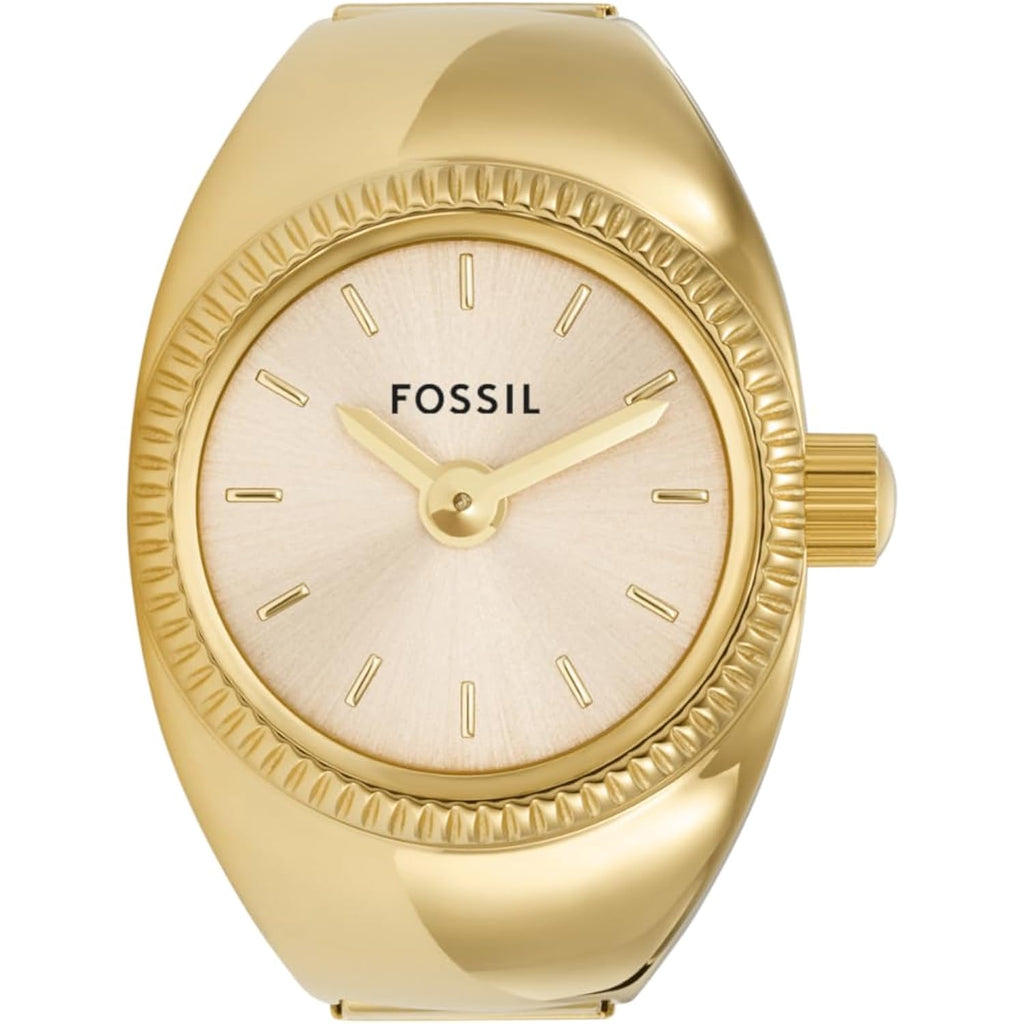 Fossil Women'S Watch Ring, Quartz Stainless Steel Two-Hand Ring Watch For Women