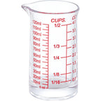 Ackers 4Oz Glass Measuring Cup – Shot Glass With Ounce,Ml,Cups Markings For Kitchen & Bar(Red Line)