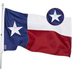 Homissor State Of Texas 3X5 Feet Flag - Embroidered Sewn Tx Flags Heavy Duty Outdoor Nylon Flags Vivid Color - Brass Grommets And 4 Stitch Hemming