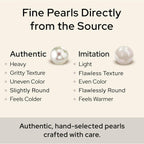 The Pearl Source 9.0-9.5mm Freshwater Pearl Pendant Necklace for Women - Cultured Pearl Necklace with Infinity Design | 14K Gold Plated 925 Sterling Silver Necklace with 16"-20" Adjustable Chain