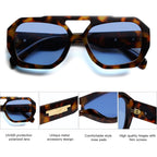 Sojos Trendy Aviator Sunglasses For Womens Mens Polarized,Hexagonal Square Double Bridge Designer Inspired Sun Glasses Sj2288