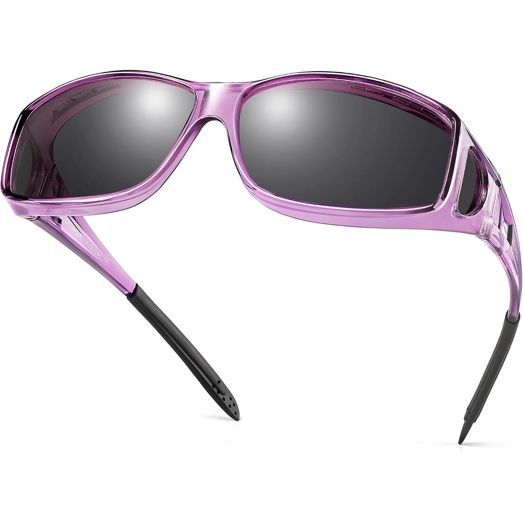 Polarized Sunglasses Fit Over Glasses For Men Women, Wraparound Sun Glasses Uv400 Protection For Driving Fishing