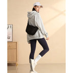 Crossbody Sling Bag for Women Men Trendy, Crescent Bag with Adjustable Strap, 2 Zippers Lightweight