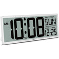 14.5'' Large Digital Wall Clock Battery Operated With Jumbo Numbers, Temperature And Date - Easy To Read And Set, Auto Dst