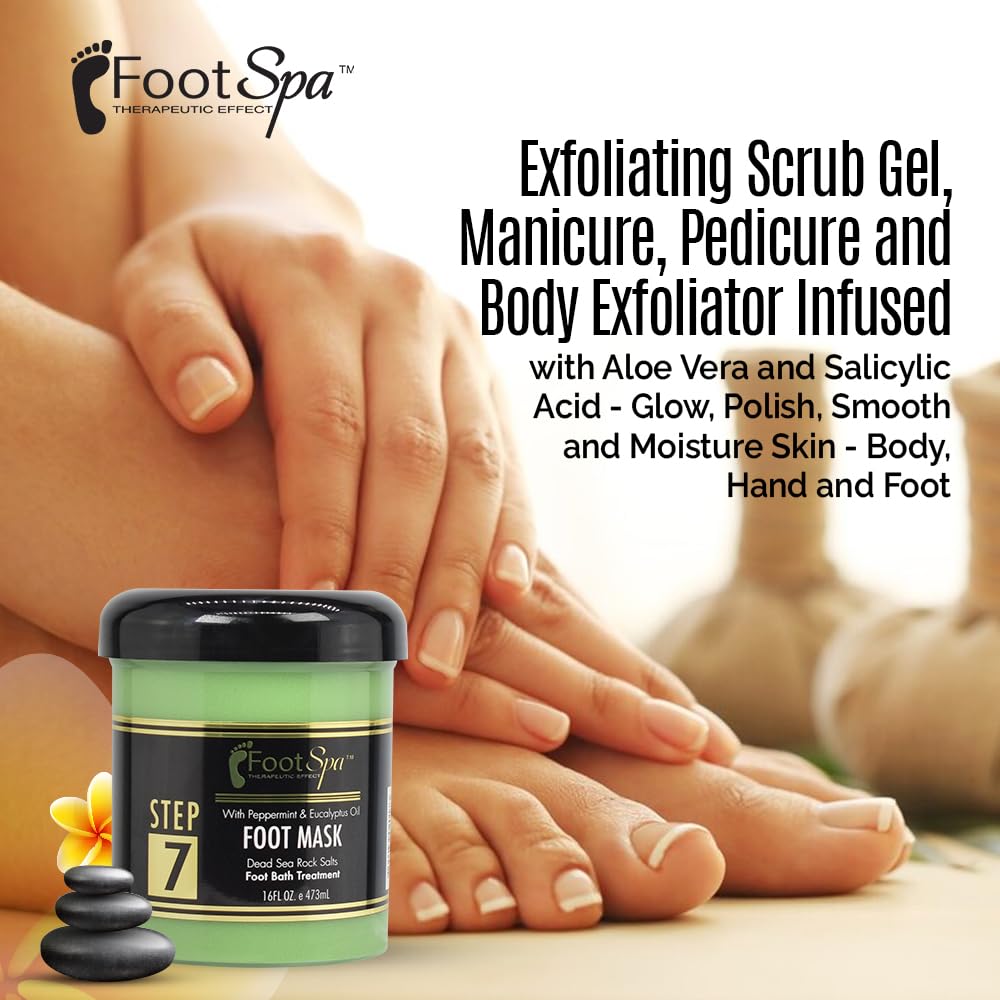 Foot Repair Mask - Dual-Action Cosmeceutical Treatment that Regenerates Skin from Within to Heal Painful Fissures and Provide Spa-Quality Cooling Relief - 16 oz