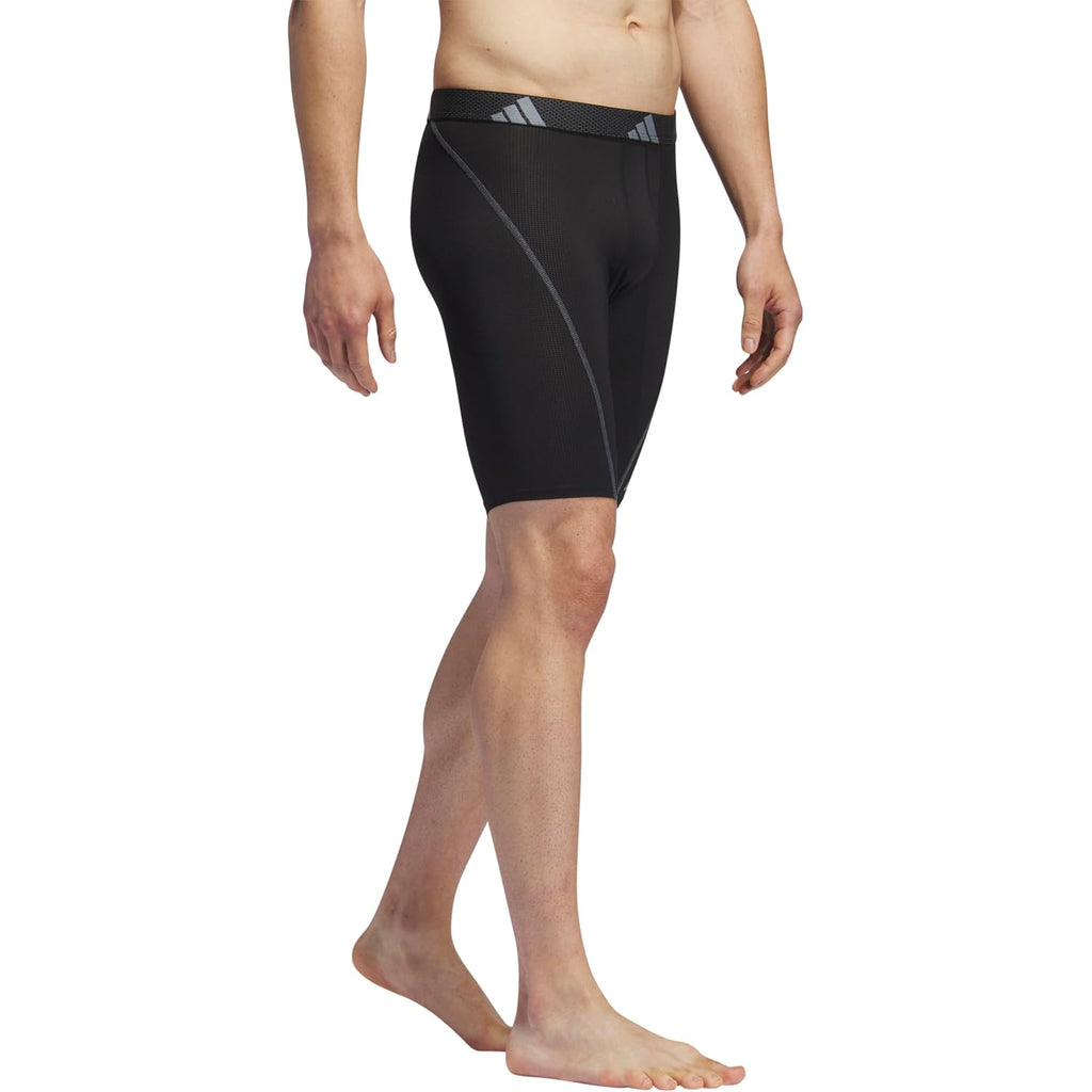 Adidas Men'S Performance Mesh Long Boxer Briefs (3-Pack) Breathable Workout Underwear