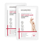 GUAN JING 72-Hour Moisture Lock Hand Mask Moisturizing Gloves with Shea Butter, 2 Pairs-Avocado Oil & Hyaluronic Acid – Deep Repair & Hydration for Dry, Cracked Hands