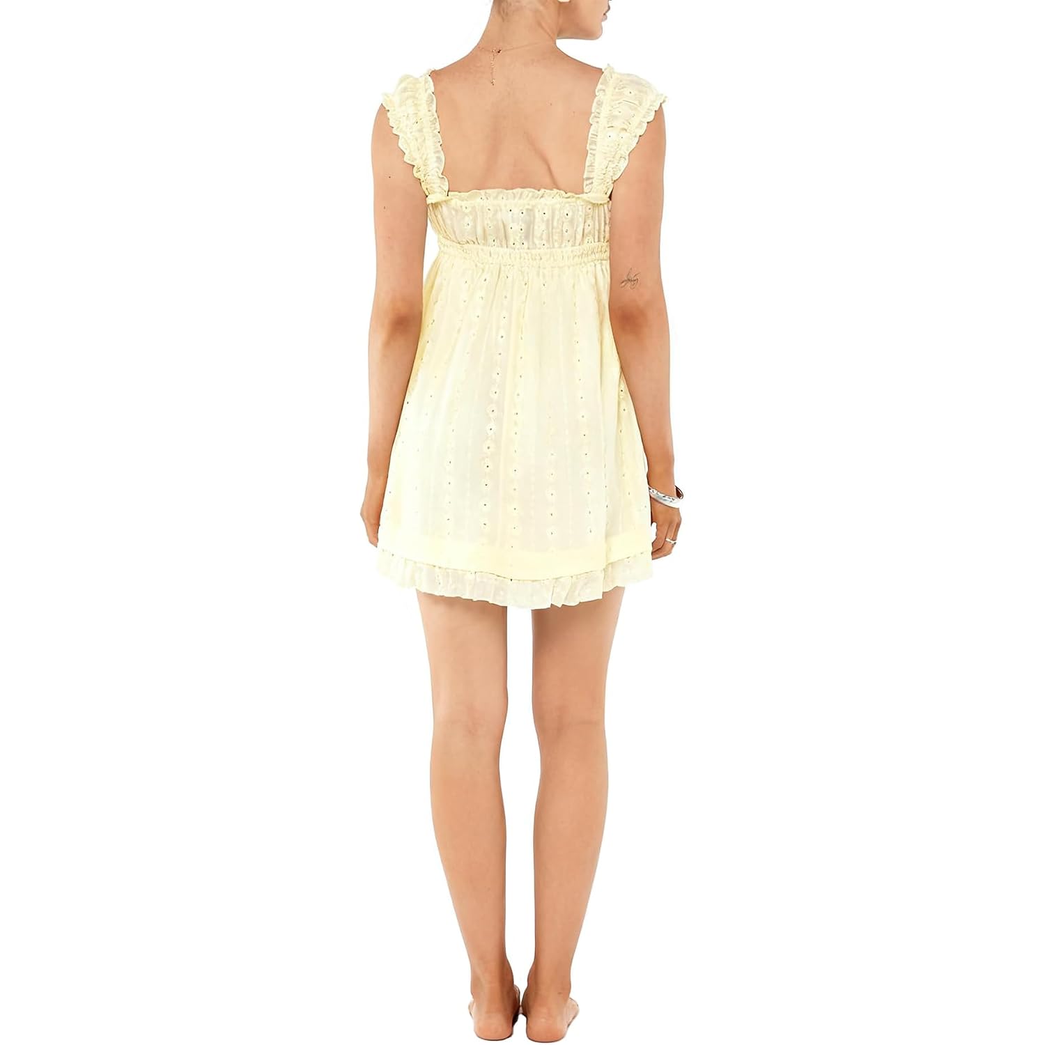 Women'S Summer Babydoll Mini Dress Spaghetti Strap Sleeveless Party Short Y2K Swing Dresses A Line Sundress