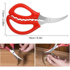 Calary 8Pcs Seafood Scissors Crab Scissors Seafood Shears Multifunctional Crab Leg Crackers And Tools