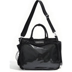 Large Ita Backpack Shoulder Tote Bag Crossbody Handbags With Insert,Kawaii Ita Purse,For Pin Display,Kpop Fan Anime (Pins Not Included) (Black)