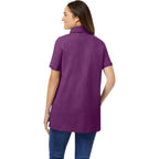 Woman Within Plus Size Perfect Short-Sleeve Polo Shirt