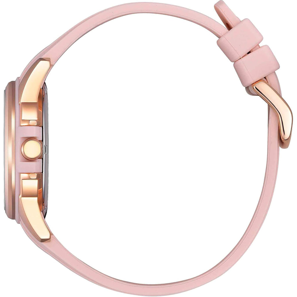 Citizen Women'S Eco-Drive Weekender Sport Casual, Rose Gold-Tone Stainless Steel Watch, Pink Silicone Strap, White Dial (Model: Fe6138-05B)