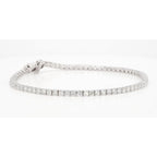 14K White and Yellow Gold Lab Grown Diamond Tennis Bracelet for Women - Round Cut Diamonds 7 Inches Bracelet - Valentine Day Jewelry Gift for Womens, Her, Wedding, F-G Color, VVS-VS Clarity