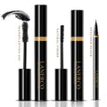 4D Silk Fiber Lash Mascara & Waterproof Liquid Eyeliner Set, Lengthening & Volumizing, Smudge-Proof Long Lasting, Hypoallergenic Gel Fiber Formula, Ideal Eye Makeup Gift for Women