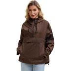 Puffit Rain Jacket Women, Women’S Lightweight Anorak Pullover Hoodie Jacket, Water-Resistant