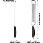 Upgraded Citrus Lemon Zester Grater, Easy Clean Dishwasher Safe, For Ginger Garlic Parmesan Cheese, 304 Stainless Steel Blade, Protect Cover, Baking Supplies, Black