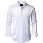 J.Ver Men'S Dress Shirts Stretch Long Sleeve Formal Shirt Solid Business Casual Button Down Shirts For Wedding Prom
