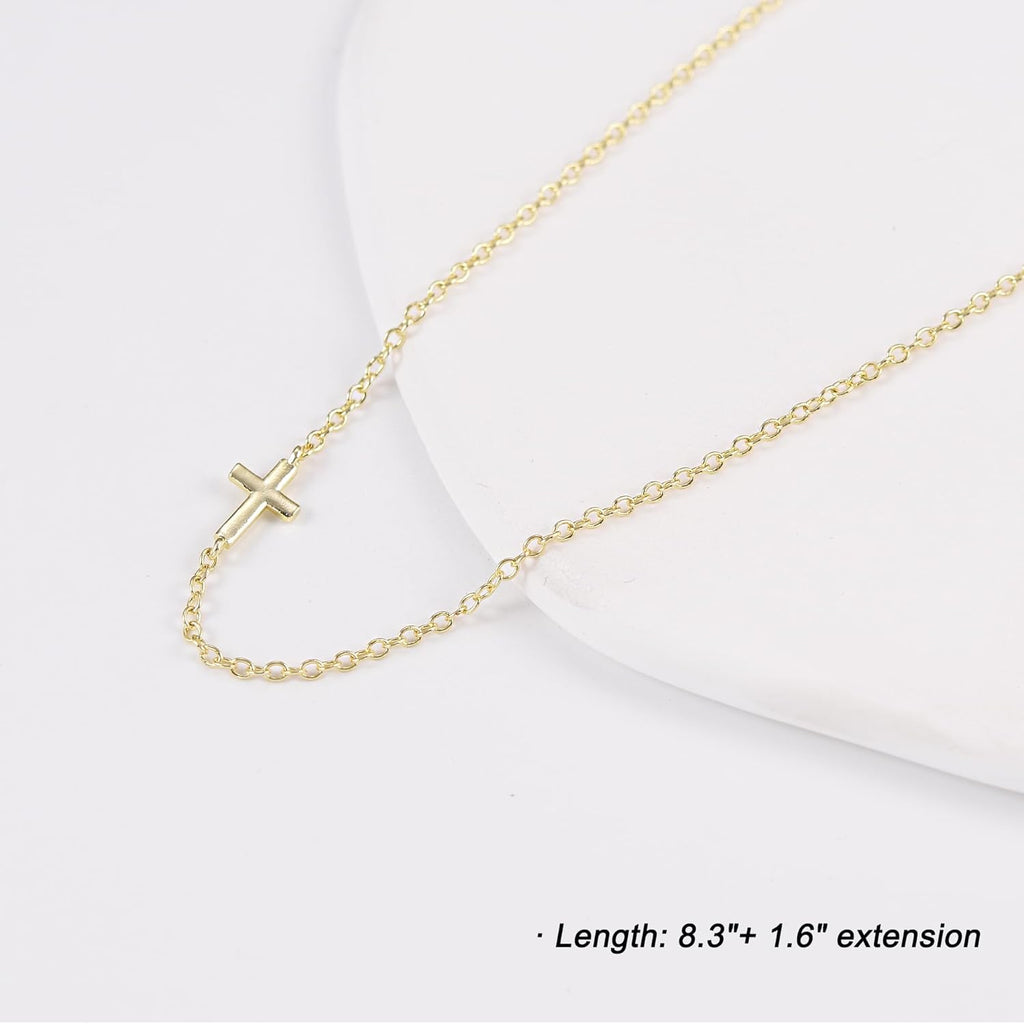 Anklets for Women 14K Gold Plated Anklets Waterproof Ankle Bracelets for Women Silver Ankle Bracelet Layered Cross Satellite Bowknot Flower Pearl Beach Anklets Cute Jewelry Gift