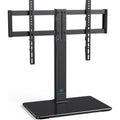 Perlesmith Universal Swivel Tv Stand For 32-75 Inch Tvs, Table Top Tv Stand Base Up To 99 Lbs, 4 Height Adjustable Universal Tv Legs With Tempered Glass Base, Max Vesa 600X400Mm, Pstvs02-N1