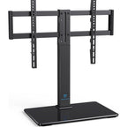 Perlesmith Universal Swivel Tv Stand For 32-75 Inch Tvs, Table Top Tv Stand Base Up To 99 Lbs, 4 Height Adjustable Universal Tv Legs With Tempered Glass Base, Max Vesa 600X400Mm, Pstvs02-N1