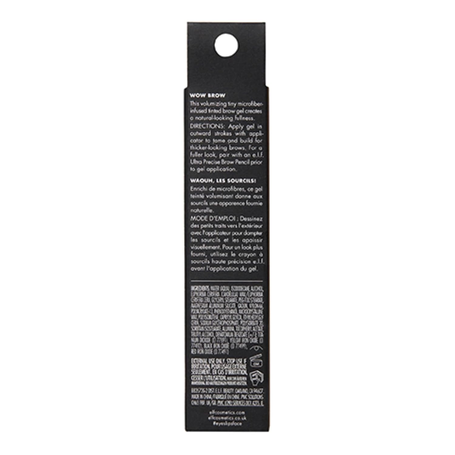 E.L.F. Wow Brow Gel, Volumizing, Buildable, Wax-Gel Hybrid, Creates Full, Voluminous-Looking Brows, Locks Brow Hairs In Place, Brunette
