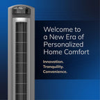 Lasko Oscillating Tower Fan With Remote - Quiet Standing Fan For Bedroom, Office, And Home - 3 Speeds - Powerful Cooling Air - T42951 - 42" Tall - Silver