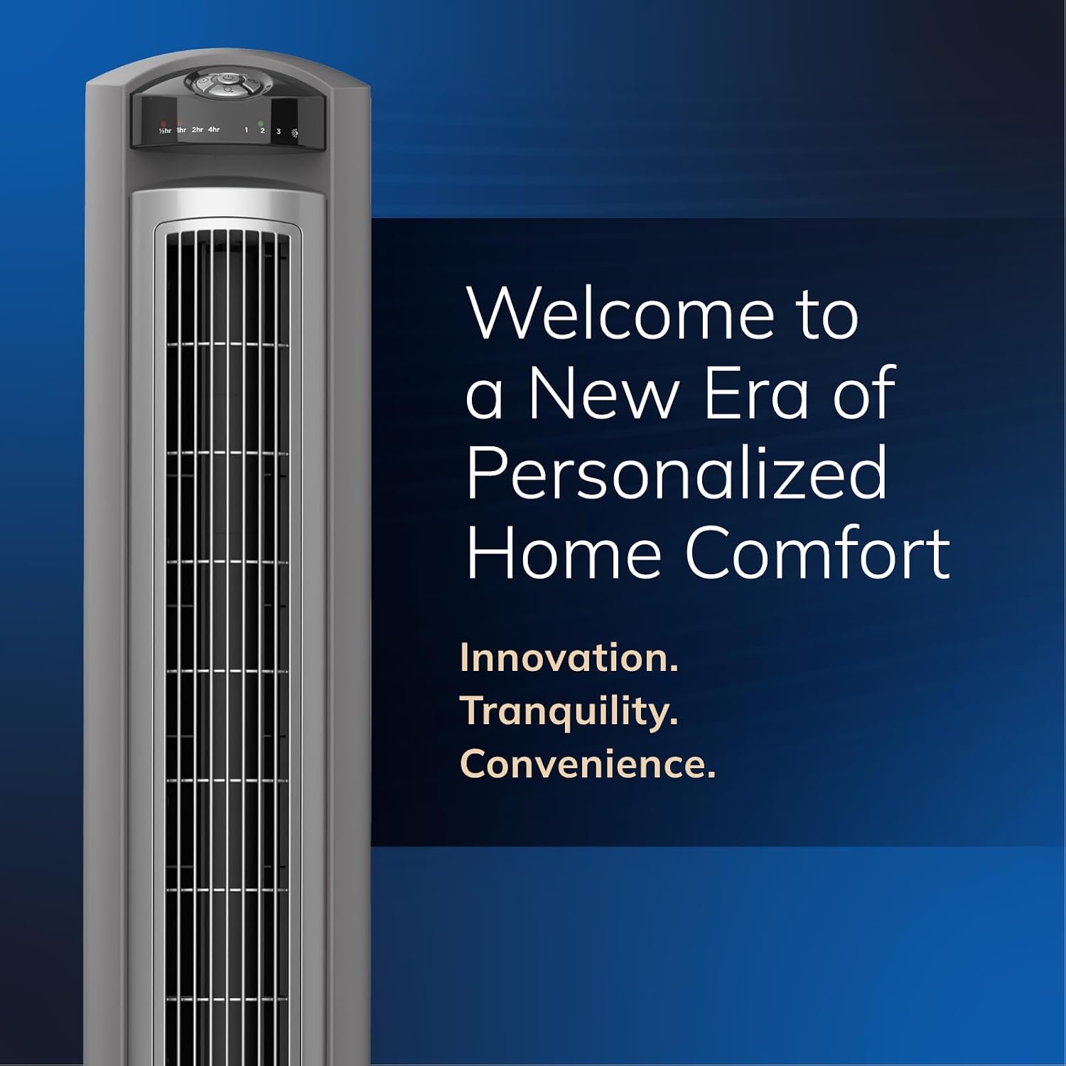 Lasko Oscillating Tower Fan With Remote - Quiet Standing Fan For Bedroom, Office, And Home - 3 Speeds - Powerful Cooling Air - T42951 - 42" Tall - Silver