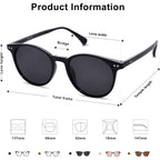 Sojos Small Round Classic Polarized Sunglasses For Women Men Vintage Style Uv400 Lens May Sj2113