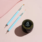 Beetles Rhinestone Glue for Nails with 2 Dual Purpose Brush Pen, 1Pcs 15ml Nail Glue for Nail Art Adhesive Resin Gems Diamonds Jewelry Decoration Soak Off Led Lamp Nails Gifts for Women
