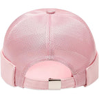 Mens Mesh Brimless Cap,Summer Skullcap Docker Beanie Hat Pink