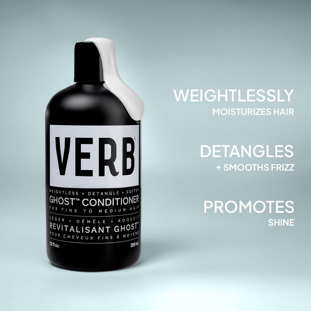 Verb Ghost Shampoo & Conditioner Duo Set - Infused With Moringa Oil - Cleanses + Moisturizes Fine And Weighed Down Hair - Vegan, No Parabens Or Harmful Sulfate