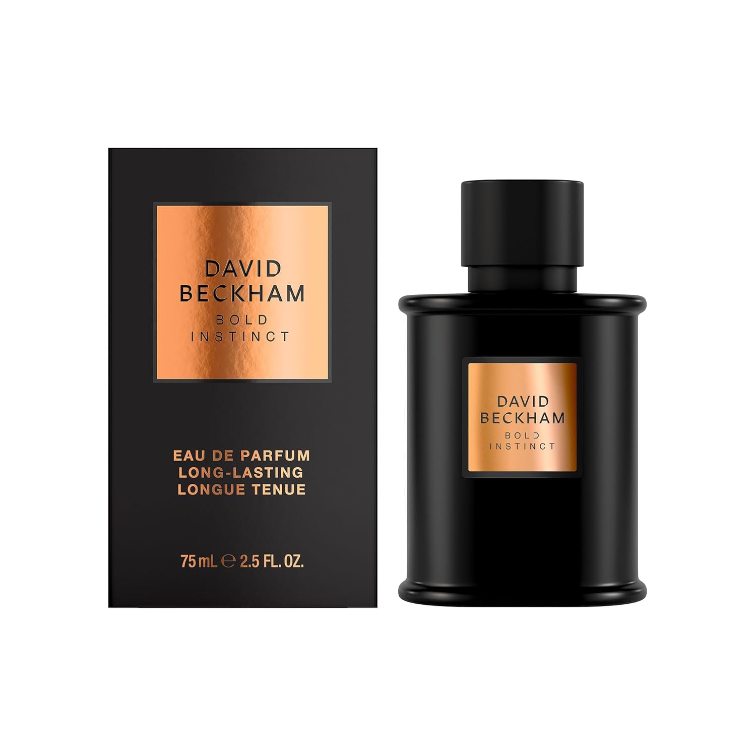 David Beckham Bold Instinct Eau de Parfum 2.5 fl oz (Pack of 1), Notes of Laureal Leaf, Nutmeg, and Smokey Wood, Men's Fragrance, Long Lasting, Everyday Fragrance, Travel Size