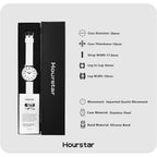 Women's Analog Nurse Watch with Second Hand for Nursing, 12/24 Time, Silicone Band, Easy Read