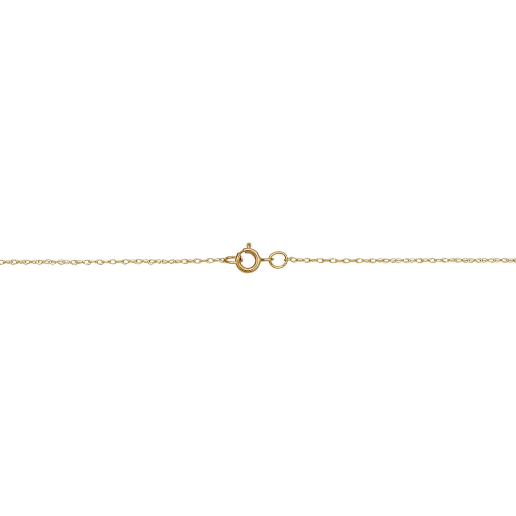 Kooljewelry Womens Classic Rope Chain - 10k Yellow Gold Barely-There Necklace, Thin Lightweight