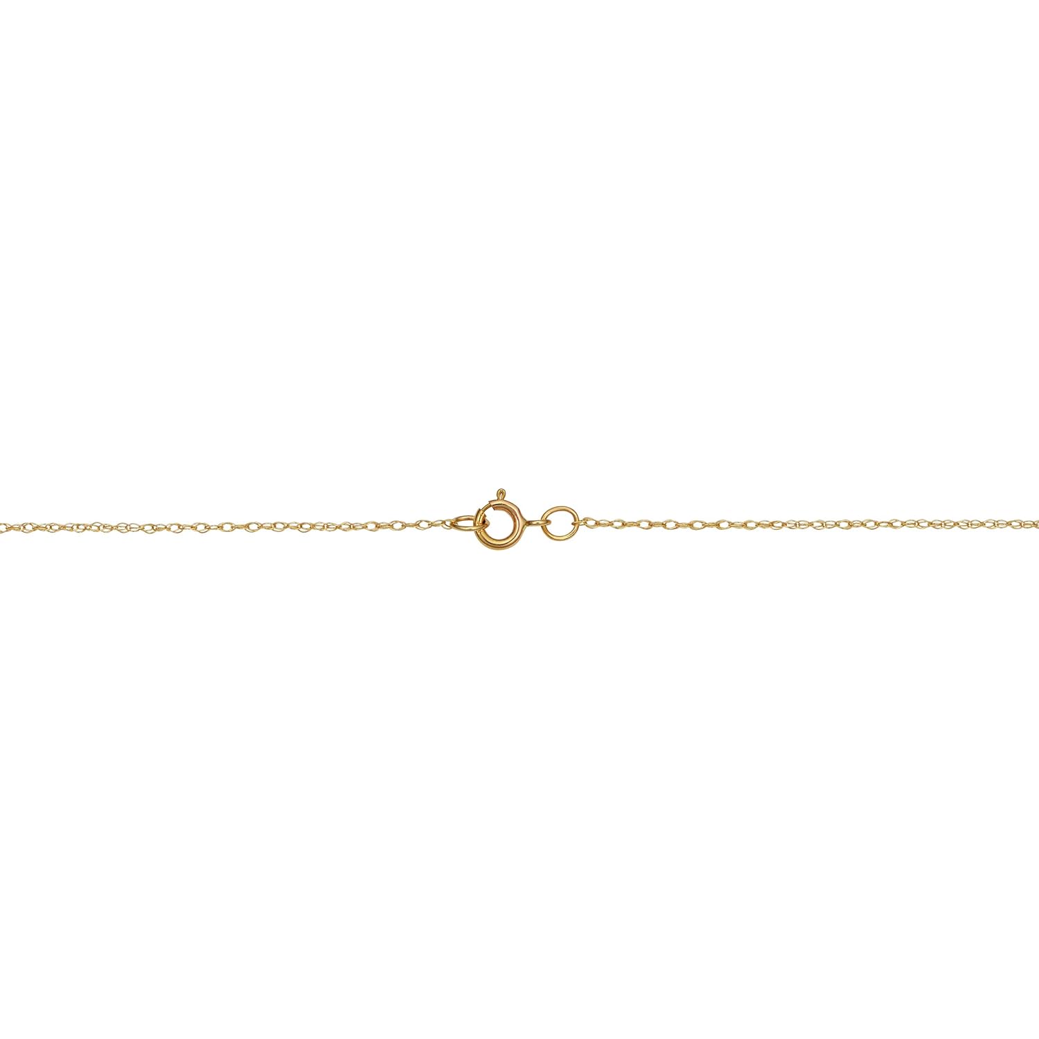 Kooljewelry Womens Classic Rope Chain - 10k Yellow Gold Barely-There Necklace, Thin Lightweight