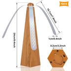 Yoiemivy Portable Fly Fans For Tables To Keep Your Food/Meal Clean For Outdoor, Indoor, Picnic, Dinner And Classroom, Wood Grain, 4 Pack