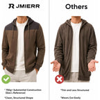 Jmierr Men Hoodie Zip Up Casual Drawstring Hooded Jacket With Pockets Workout Hiking Sweatshirt