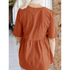 Cicy Bell Womens Summer Babydoll Tops Oversized Short Sleeve Crewneck T Shirts Casual Loose Plus Size Tunics
