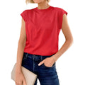 Cicy Bell Womens Cap Sleeve Tops Summer Casual Cotton T Shirts Loose Fit Crew Neck Basic Tee