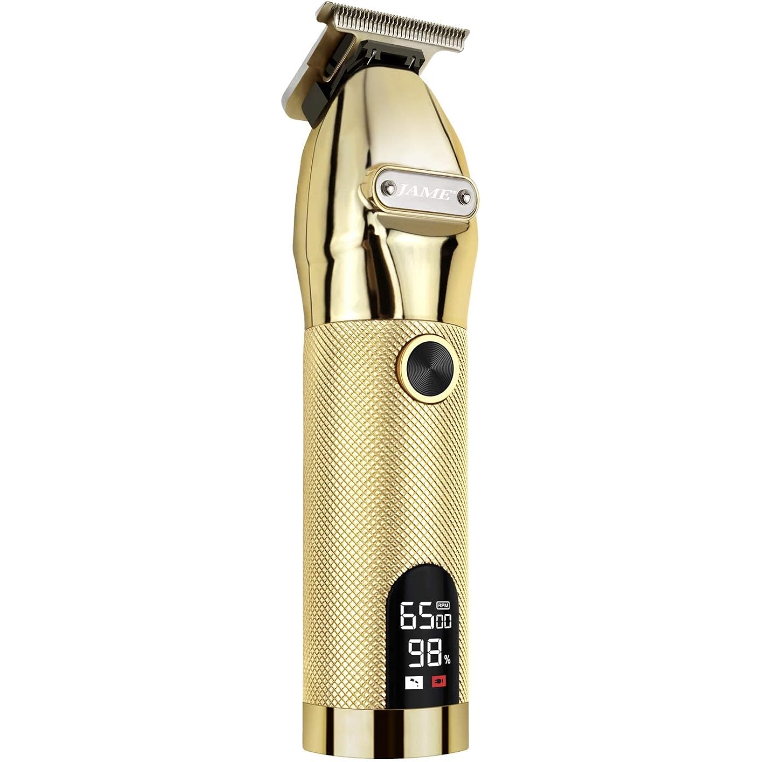 Professional Hair Trimmer Cordless Outlining Trimmer T Liners Clippers For Men Rechargeable Led Display Zero Gapped Trimmers For Barbers（Gold