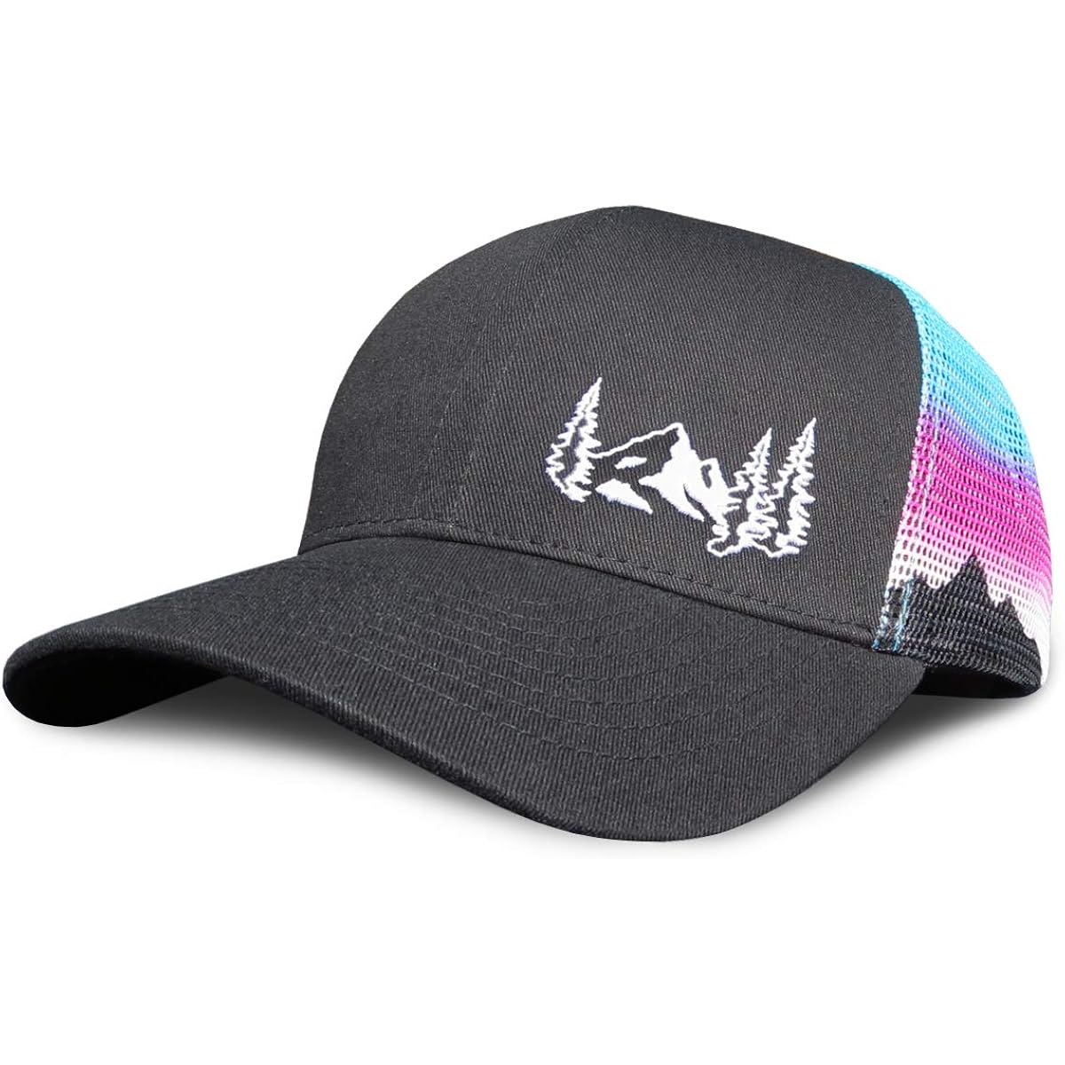 Grace Folly Beach Trucker Hats for Women- Snapback Baseball Cap for Summer Mountain Mesh Print