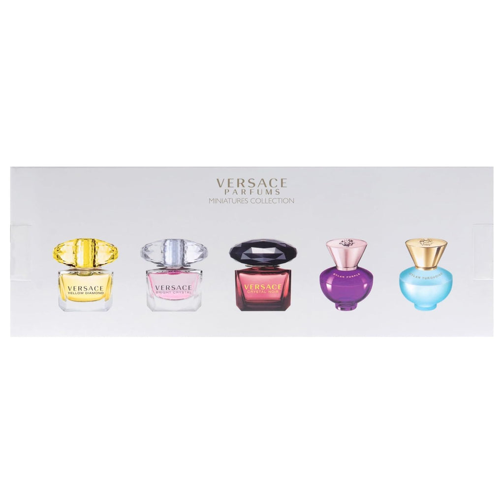 Versace Miniatures Collection for Women - 5 Pc Fragrance Gift Set | Iconic Luxury Perfumes | Travel-Friendly & Perfect for Gifting