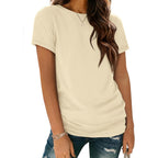 ATHMILE Womens Soft Basic T Shirt Summer Tops Short Sleeve Crewneck Tees Casual Teachers Cute Work Outfits Everyday Wear