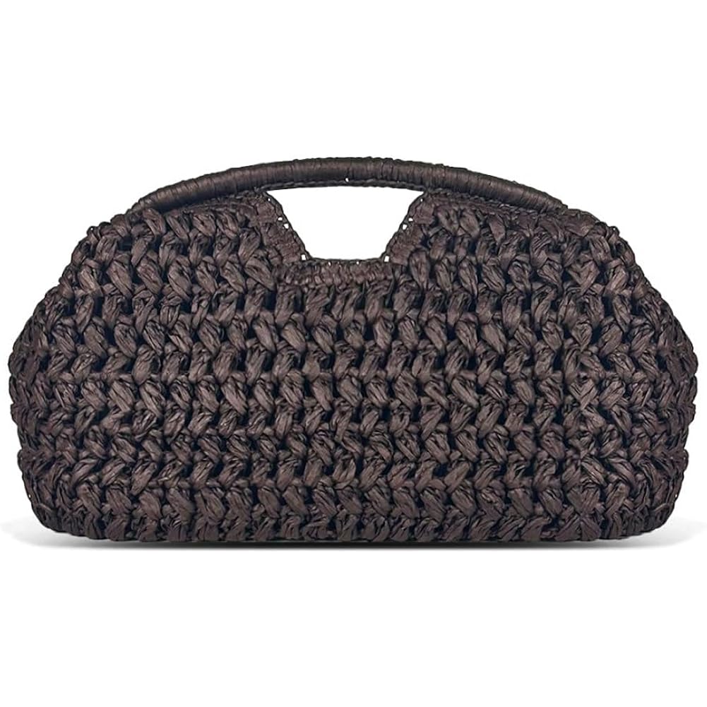 Large Straw Clutch Bag for Women Summer Satchel Purse Fashion Woven Top Hanlde Handbags for Beach Vacation